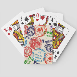 Beschaffenheit mit wirklichen Stempeln Spielkarten