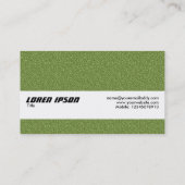 Beschaffenheits-Band - Grün prägeartige Visitenkarte (Rückseite)