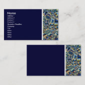 Beschaffenheits-Ton (blauer abstrakter Teich) II Visitenkarte (Vorne/Hinten)