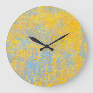 Beschaffenheitsgelb Große Wanduhr