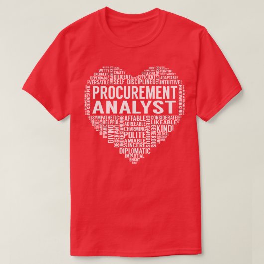 Beschaffungsanalyst Herz T-Shirt (Design vorne)