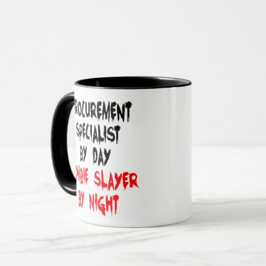 Beschaffungsspezialist Zombie Joke Tasse (Vorderseite Links)
