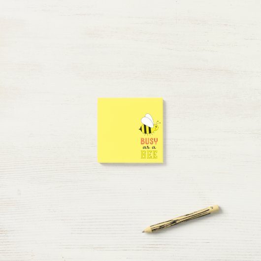 Beschäftigt als Biene Post-it Klebezettel (Auf Schreibtisch)