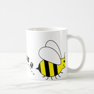 Beschäftigt als eine Bienen-glücklicher Bienen-u Kaffeetasse