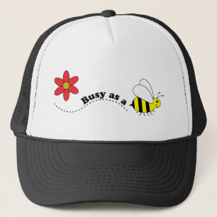 Beschäftigt als eine Bienen-glücklicher Bienen-u Truckerkappe