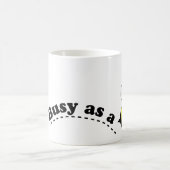 Beschäftigt als eine Bienen-glücklicher Bienen-und Kaffeetasse (Mittel)