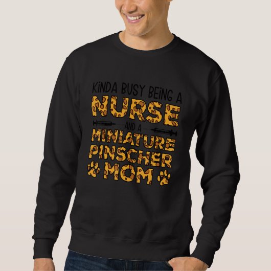 Beschäftigt als Hunde-Mutter-Krankenschwester - Zw Sweatshirt (Vorderseite)