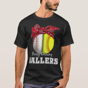 beschäftigt Baller Softball Baseball Baseball T-Shirt