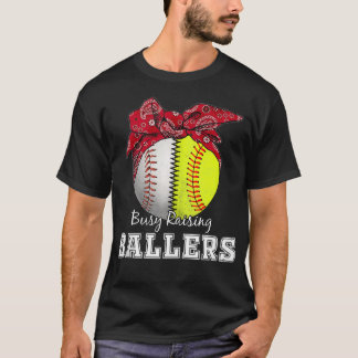 beschäftigt Baller Softball Baseball Baseball T-Shirt