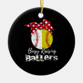 beschäftigt Baller Softball Baseball Keramik Ornament (Vorne)