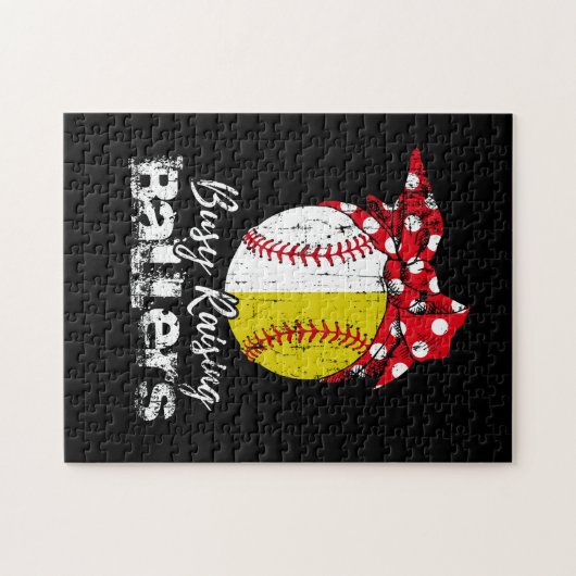 beschäftigt Baller Softball Baseball Puzzle (Horizontal)