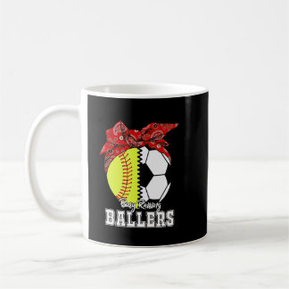 beschäftigt Baller Softball Soccer Mama Mutter_s D Kaffeetasse