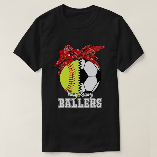beschäftigt Baller Softball Soccer Mama Mutter_s D T-Shirt (Design vorne)