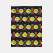 beschäftigt, Ballers zu züchten Baseball Liebe Fun Fleecedecke (Vorderseite)