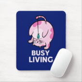 beschäftigt beim Living Funny Cat Playing Mousepad (Mit Mouse)