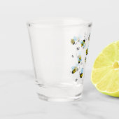 beschäftigt Buzzing Hummelbienen Honigbienen Schnapsglas (Links)