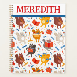 beschäftigt Cats Planner Planer