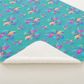 beschäftigt Fish Cyan Sherpadecke (3/4)