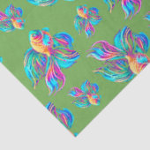 beschäftigt Fish Green Seidenpapier (Ausschnitt)