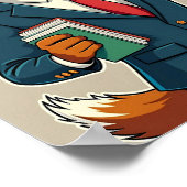 beschäftigt - Funny Corgi Animal Poster (Ecke)