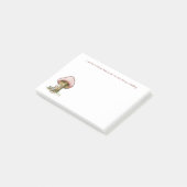 Beschäftigt mit dem Lesen von Post-It Klebezettel (angewinkelt)