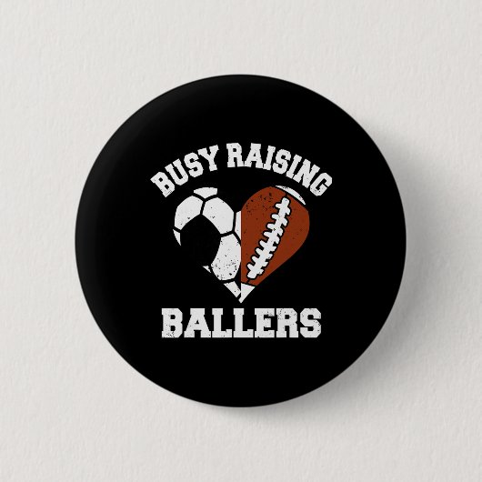Beschäftigt mit der Erziehung von Byllers Fußball  Button (Vorderseite)