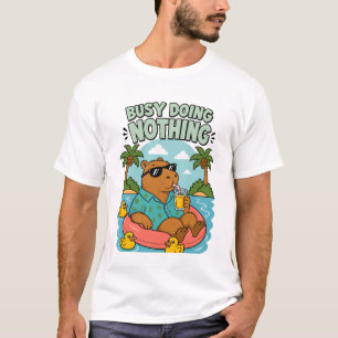 Beschäftigt mit Nichts   Lustige Capybara-Sommer-P T-Shirt