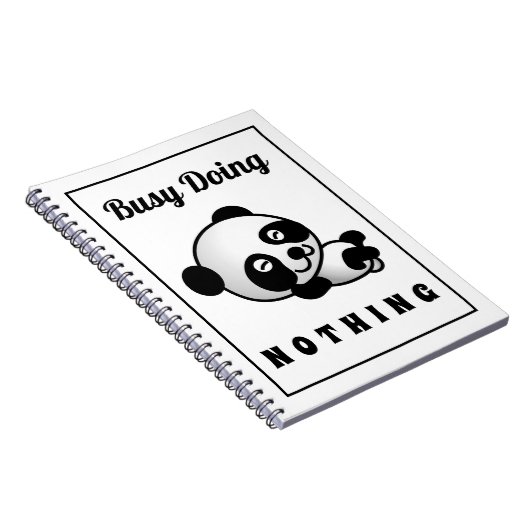 beschäftigt, nichts Niedliches Panda Funny Spaß Notizblock (Rechte Seite)
