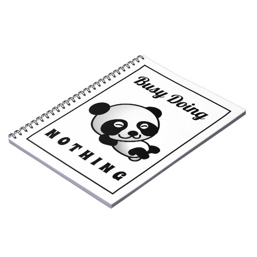 beschäftigt, nichts Niedliches Panda Funny Spaß Notizblock (Linke Seite)