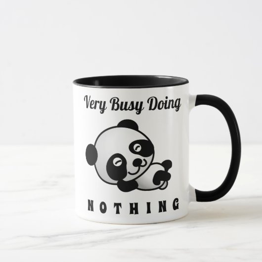 beschäftigt, nichts Niedliches Panda Funny Spaß Tasse (Rechts)