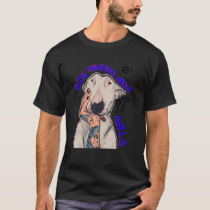beschäftigt über das Rauchen von Mädchen T-Shirt