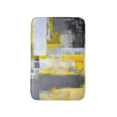 "Beschäftigte, beschäftigte" graue und gelbe Badematte (Vorderseite Vertikal)