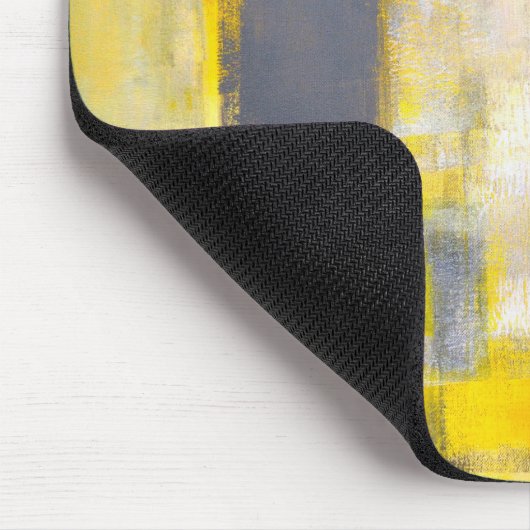 "Beschäftigte, beschäftigte" graue und gelbe Mousepad (Ecke)