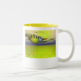 Beschäftigte Biene Zweifarbige Tasse