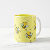Beschäftigte Biene Zweifarbige Tasse (VorderseiteRechts)