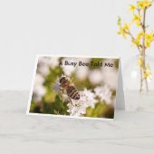 Beschäftigte Bienen-Geburtstags-Karte Karte (Gelbe Blume)