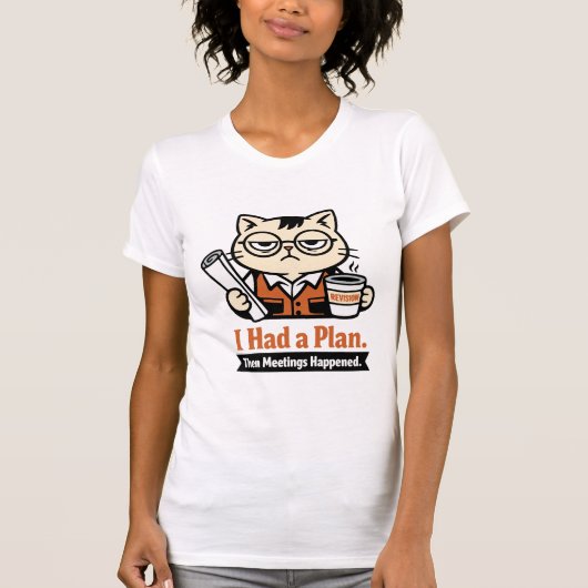 beschäftigte Katze T-Shirt (Vorderseite)