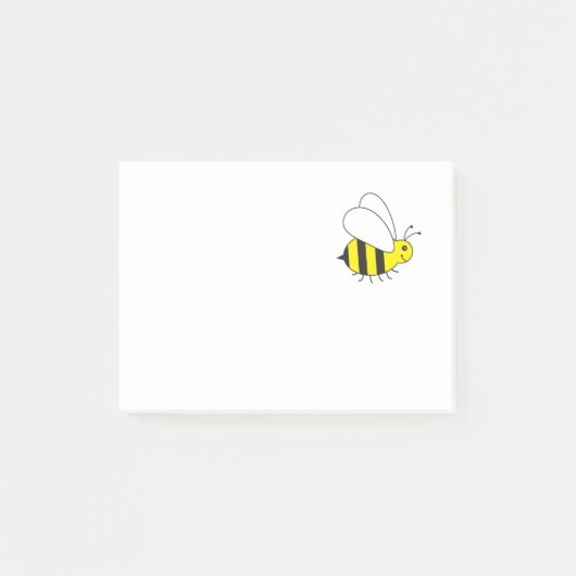 Beschäftigte kleine Hummel-Biene Post-it Klebezettel (Vorderseite)