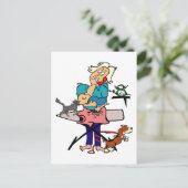Beschäftigte Mutter Muttertag, ZSSG Postkarte (Stehend Vorderseite)