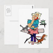 Beschäftigte Mutter Muttertag, ZSSG Postkarte (Vorne/Hinten)