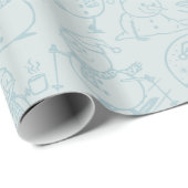 Beschäftigte Schneemänner Feiertagsverpackung  Geschenkpapier (Rolleneckpunkt)