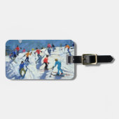 Beschäftigte Ski-Steigung Lofer 2004 Gepäckanhänger (Vorderseite horizontal)