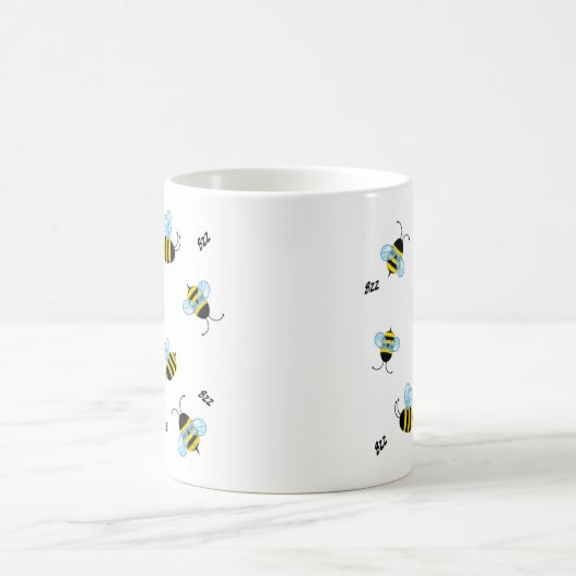Beschäftigte summende Hummel-Bienen-Tasse Kaffeetasse (Mittel)