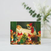 Beschäftigte Weihnachtselfe - Vintages Weihnachten (Stehend Vorderseite)