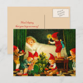 Beschäftigte Weihnachtselfe - Vintages Weihnachten (Vorne/Hinten)