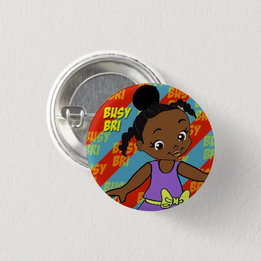 Beschäftigter Bri kleiner Knopf Button (Vorne & Hinten)