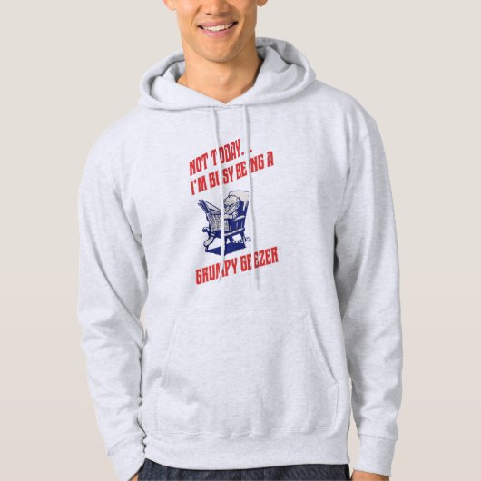 Beschäftigter mürrischer alter Knacker Hoodie (Vorderseite)