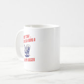 Beschäftigter mürrischer alter Knacker Kaffeetasse (Vorderseite Links)