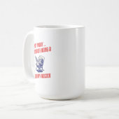 Beschäftigter mürrischer alter Knacker Kaffeetasse (Vorderseite Links)