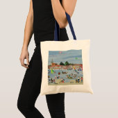 Beschäftigter Strand Tragetasche (Vorderseite (Produkt))